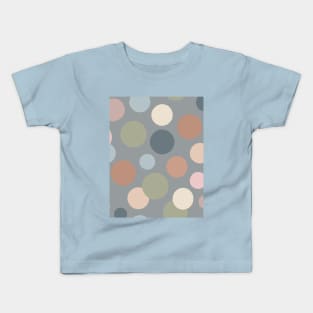 Retro colors abstract circles design pattern Kids T-Shirt